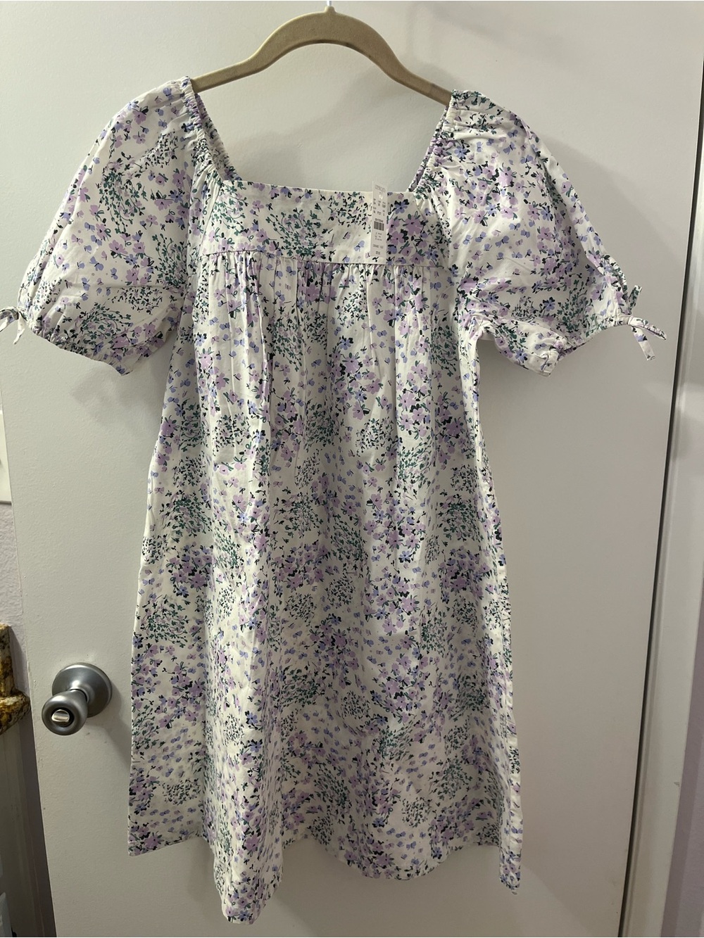 Crewcuts Lavender Floral Puff Sleeve Dress Size 12 (Kids/Girls) NWT